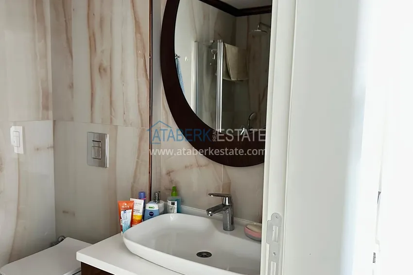 Kupuj  Umeblowany penthouse 2+1 z widokiem na morze - Alanya, Kestel, pierwsza linia brzegowa 13 
