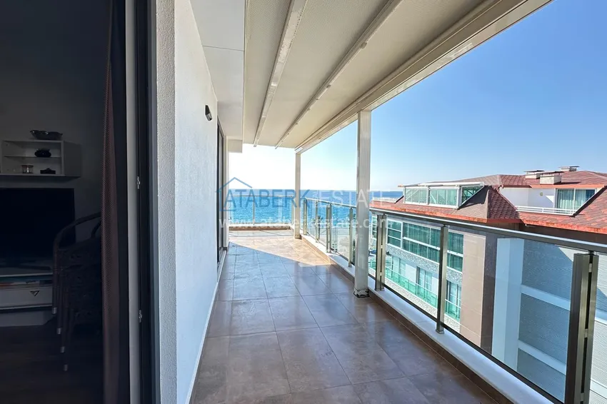 Kupuj  Umeblowany penthouse 2+1 z widokiem na morze - Alanya, Kestel, pierwsza linia brzegowa 14 