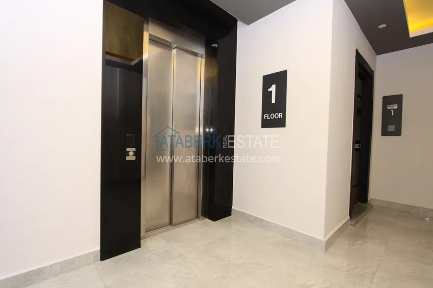 Przytulny apartament z jedną sypialnią z meblami w kompleksie butikowym — centrum Alanyi 14 