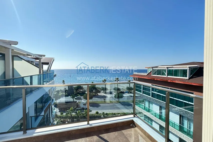 Kupuj  Umeblowany penthouse 2+1 z widokiem na morze - Alanya, Kestel, pierwsza linia brzegowa 16 