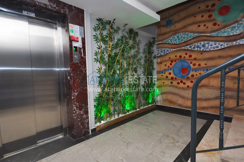 Apartament 1+1 w centrum Alanyi z pięknym wykończeniem - plaża Keykubat  17 