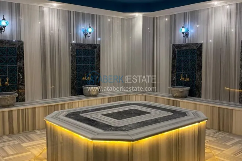 Duplex ogrodowy z nowoczesnym wnętrzem w kompleksie z infrastrukturą - Kargicak, Alanya 18 