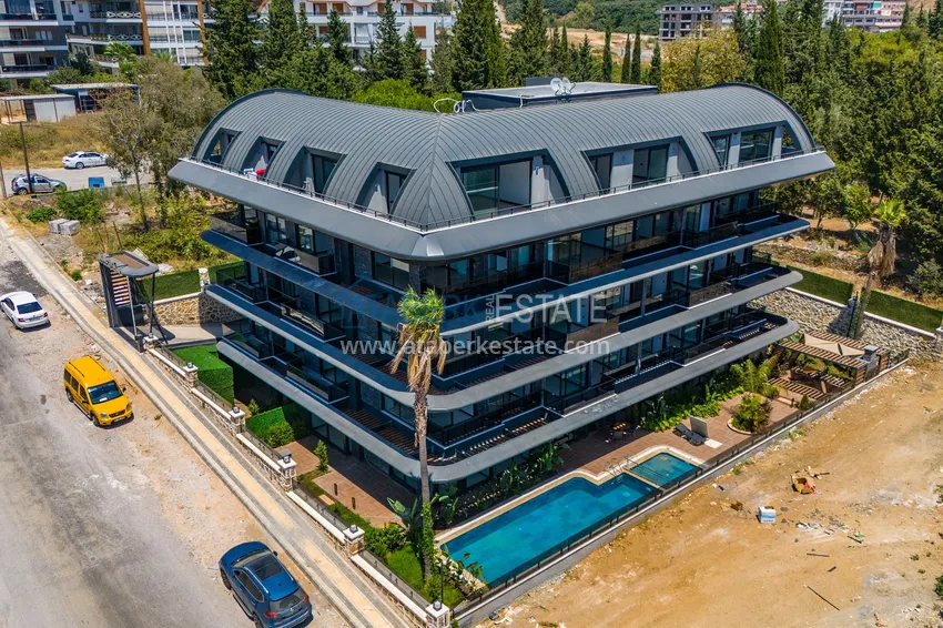 Apartament z 1 sypialnią i wykończeniem pod klucz w Alanyi  3 