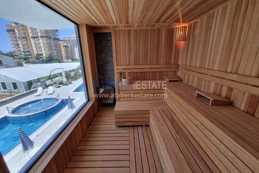 Apartament 2+1 w nowym osiedlu mieszkalnym z prywatną plażą. Powiat Kargicak, Alanya 21 