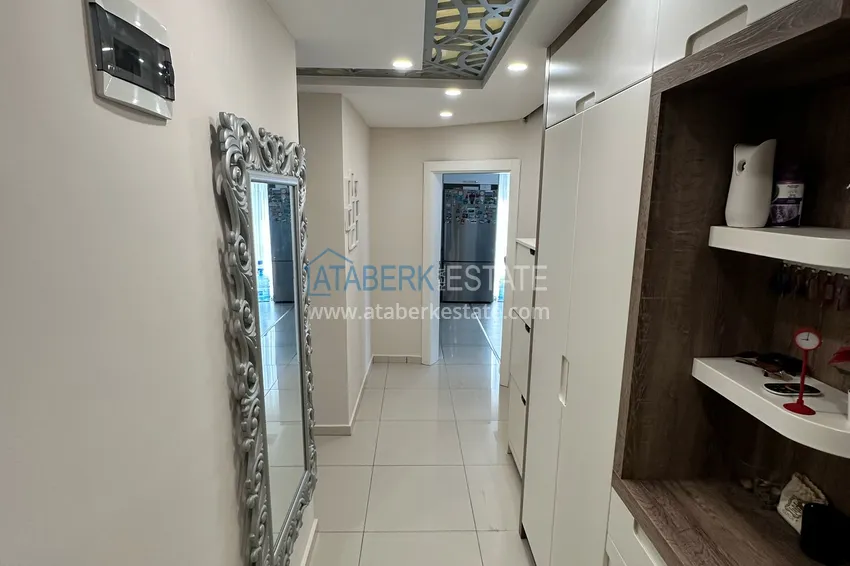 Kupuj  Dwupokojowy apartament z meblami i przeszklonymi balkonami w Konyaalti, Liman - 600 m do plaży 2 