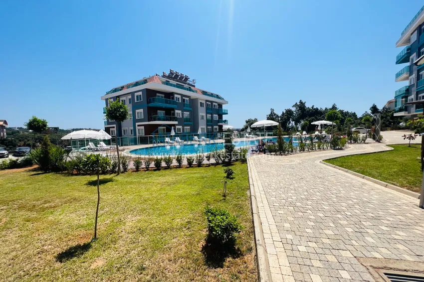 Umeblowane mieszkanie w rezydencji segmentu komfortowego — Alanya, dzielnica Oba 7 
