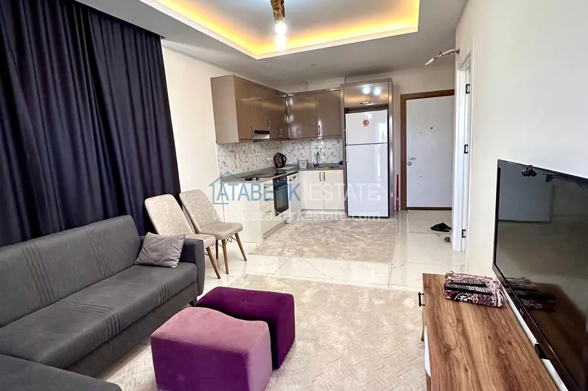 Kupuj  Apartament 1+1 z nowymi meblami i przeszklonym balkonem w nowym budynku — Alanya, dzielnica Górna Oba 3 