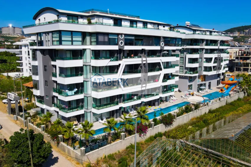 Apartament 2+1 w nowym osiedlu mieszkalnym z prywatną plażą. Powiat Kargicak, Alanya 4 