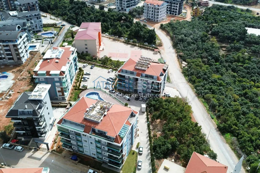 Umeblowane mieszkanie w rezydencji segmentu komfortowego — Alanya, dzielnica Oba 4 