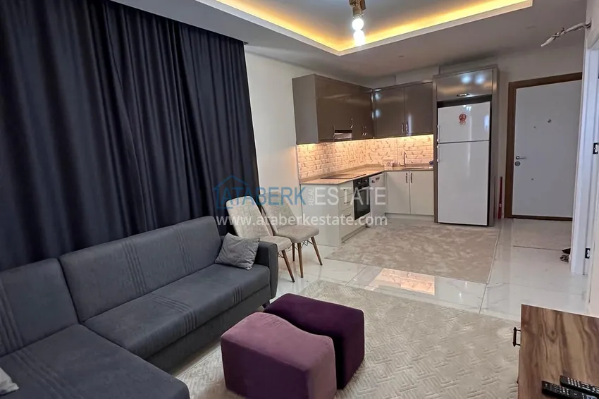 Kupuj  Apartament 1+1 z nowymi meblami i przeszklonym balkonem w nowym budynku — Alanya, dzielnica Górna Oba 4 