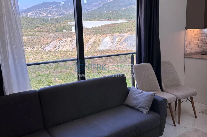 Kupuj  Apartament 1+1 z nowymi meblami i przeszklonym balkonem w nowym budynku — Alanya, dzielnica Górna Oba 5 