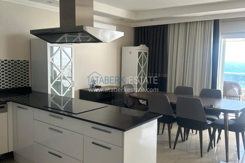 Kupuj  Panoramiczny penthouse duplex 4+1 z ratami - Alanya, dzielnica Konakli. Nadaje się do zezwolenia na pobyt 6 