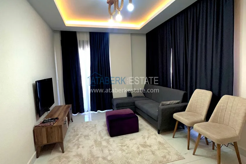 Kupuj  Apartament 1+1 z nowymi meblami i przeszklonym balkonem w nowym budynku — Alanya, dzielnica Górna Oba 6 