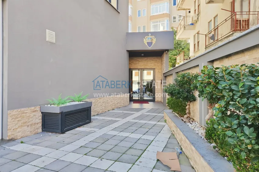 Przytulny apartament z jedną sypialnią z meblami w kompleksie butikowym — centrum Alanyi 7 