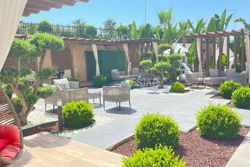 Umeblowany penthouse 2+1 z widokiem na morze - Alanya, Kestel, pierwsza linia brzegowa 7 