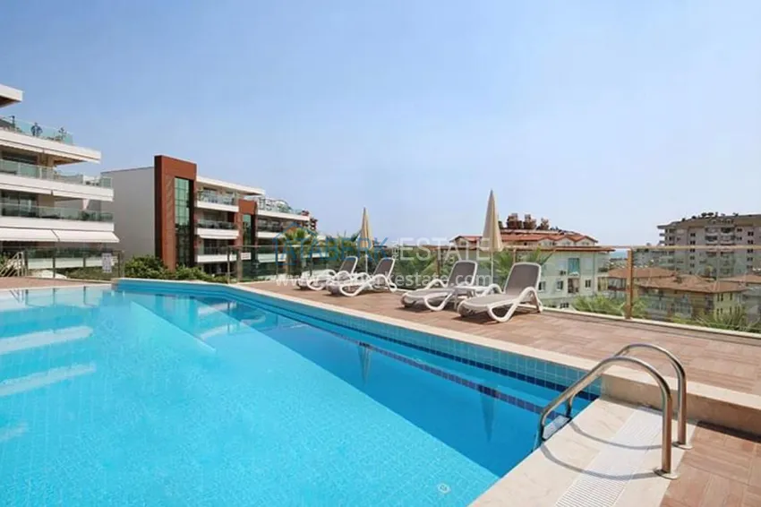 Jednopokojowy apartament z meblami, 80 m², odpowiedni na zezwolenie na pobyt — Alanya, Cikcilli 7 