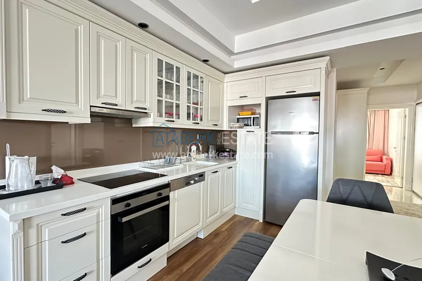 Kupuj  Umeblowany penthouse 2+1 z widokiem na morze - Alanya, Kestel, pierwsza linia brzegowa 7 