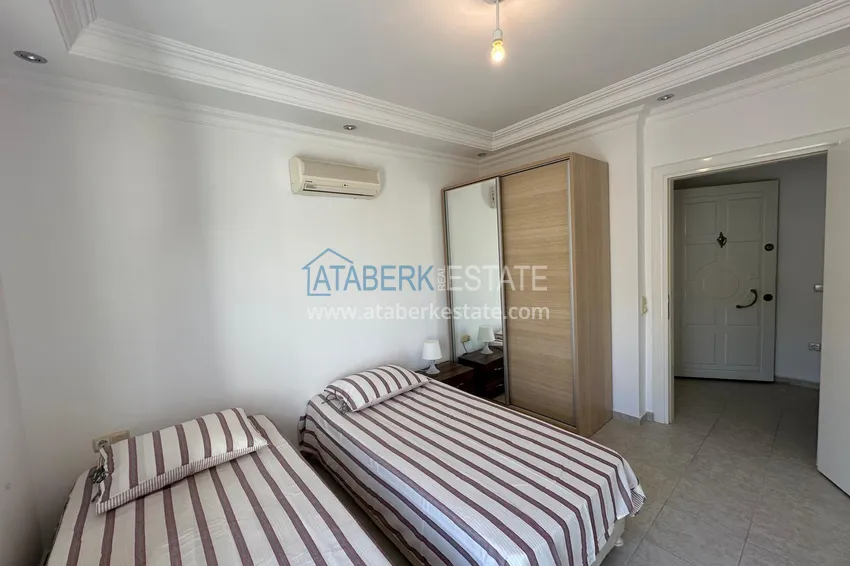 Kupuj  Umeblowany apartament 2+1 z widokiem na morze, odpowiedni na zezwolenie na pobyt - centrum Alanyi, plaża Kleopatra 7 