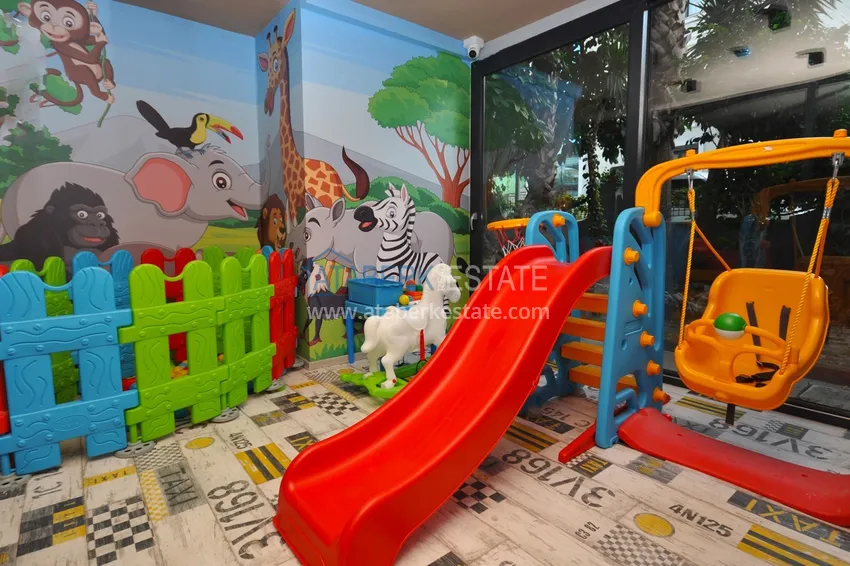 Apartament 1+1 w centrum Alanyi z pięknym wykończeniem - plaża Keykubat  8 
