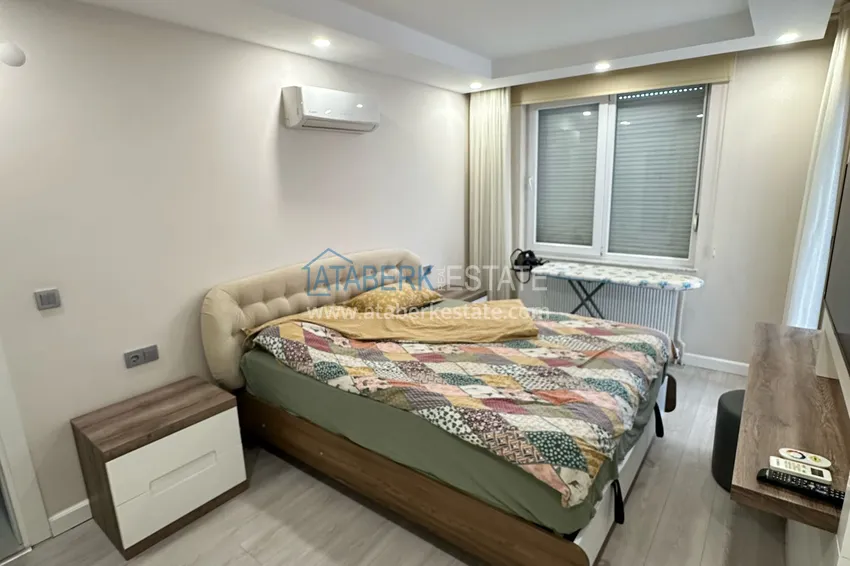 Dwupokojowy apartament z meblami i przeszklonymi balkonami w Konyaalti, Liman - 600 m do plaży 2 