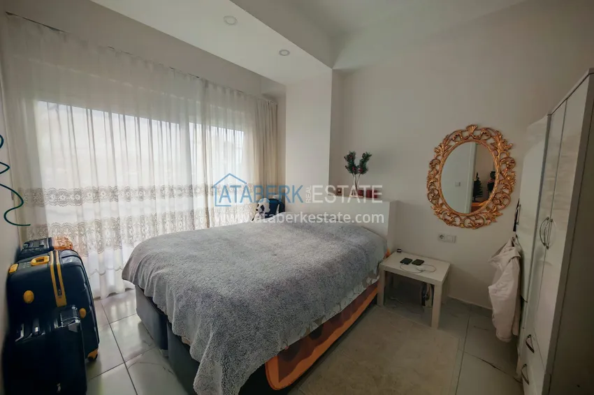 Kupuj  1+1 mieszkanie z meblami i działką w kompleksie mieszkalnym - Alanya, dzielnica Avsallar 9 