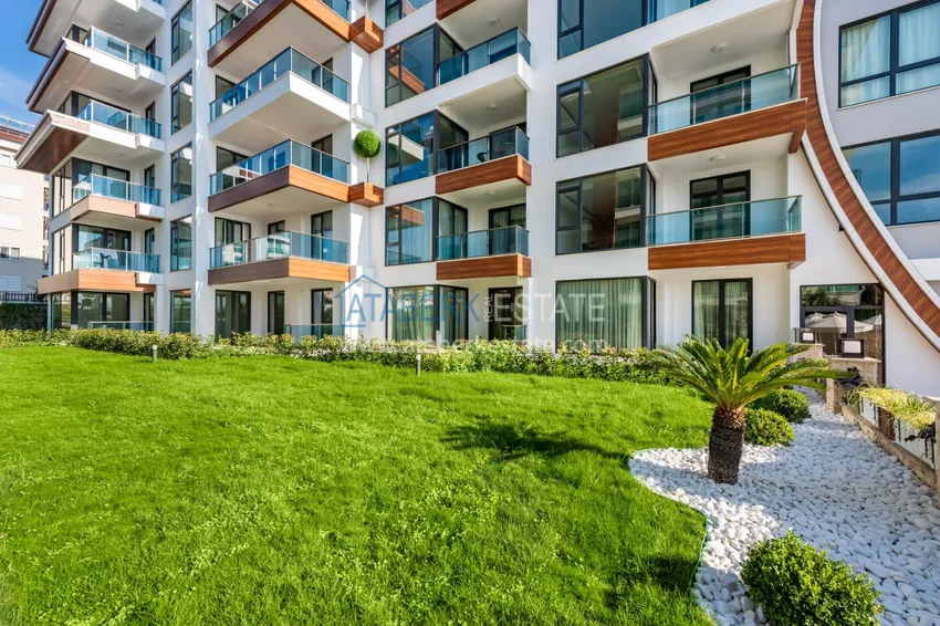 Umeblowany penthouse 2+1 z widokiem na morze - Alanya, Kestel, pierwsza linia brzegowa 9 