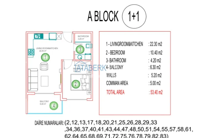 Kupuj taniej Apartament 1+1 w Alanya, dzielnica Mahmutlar, z pięknym wykończeniem  1 