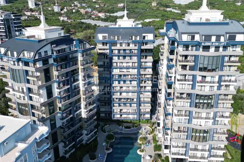 Apartament pod klucz 1+1 z widokiem na ogród w kompleksie hotelowym — Alanya, dzielnica Mahmutlar 2 