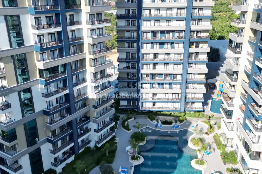 Apartament pod klucz 1+1 z widokiem na ogród w kompleksie hotelowym — Alanya, dzielnica Mahmutlar 3 