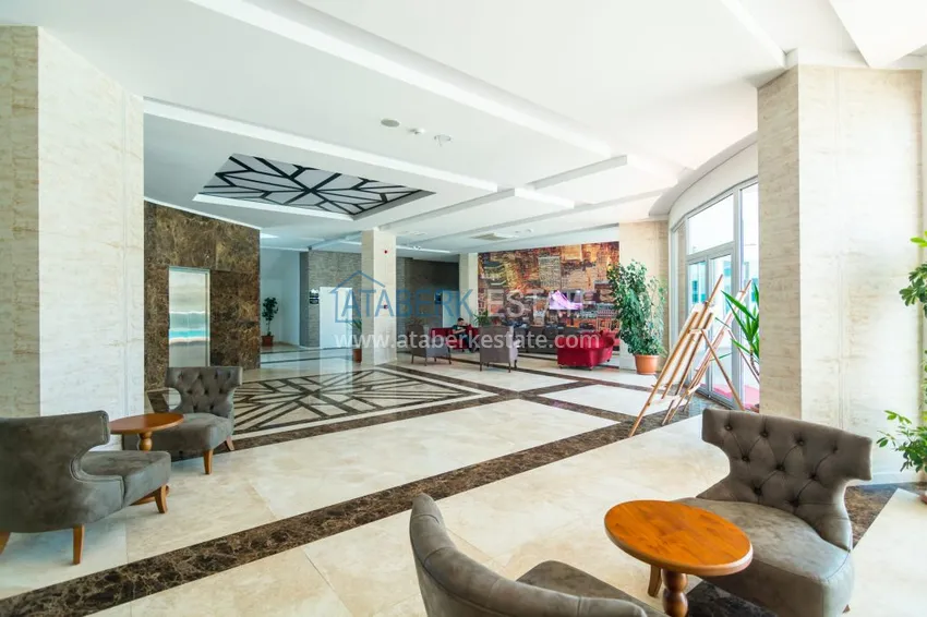 Umeblowane studio typu penthouse z widokiem na góry w Mahmutlar, Alanya  12 