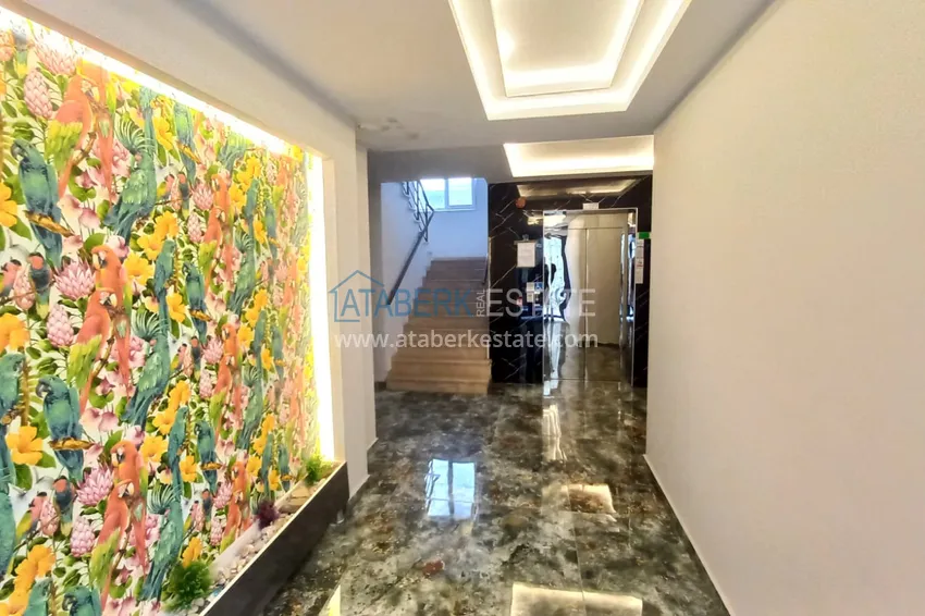 Trzypokojowy apartament miejski z meblami i oddzielną kuchnią w centrum Alanyi  10 