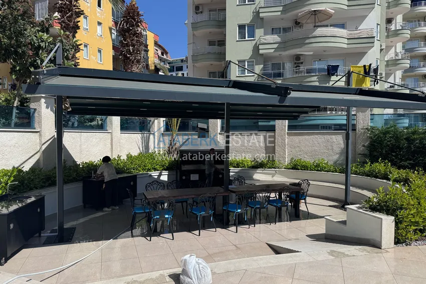 Panoramiczny duplex 2+1 z meblami w samym centrum Alanyi — Nadaje się do wynajęcia krótkoterminowego  12 