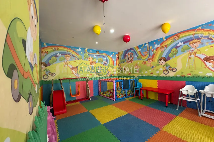 Duplex 2+1 z meblami i widokiem na góry w młodym nowoczesnym kompleksie, dzielnica Oba — Alanya 15 