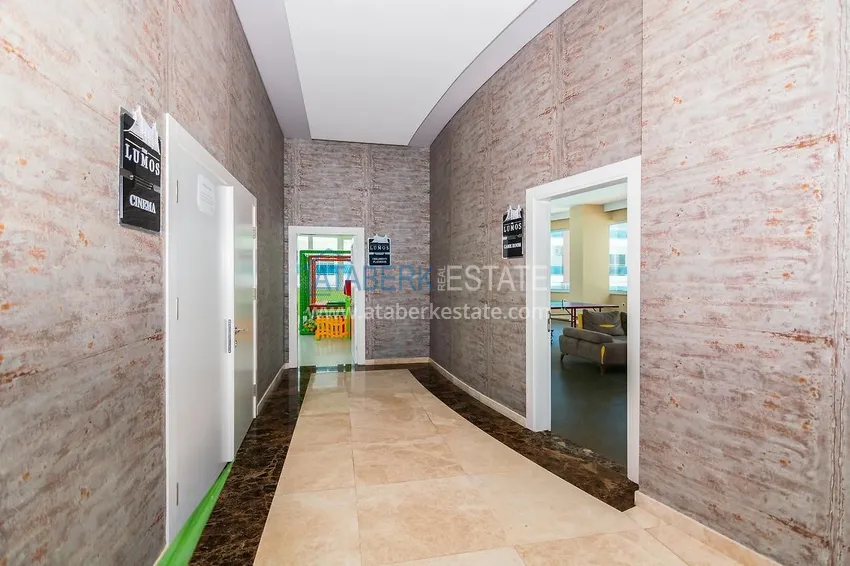 Umeblowane studio typu penthouse z widokiem na góry w Mahmutlar, Alanya  14 