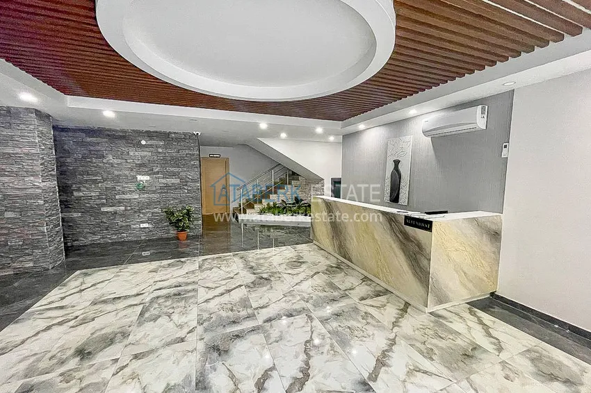 Apartament 1+1 z widokiem na morze i fortecę - centrum Alanyi  17 