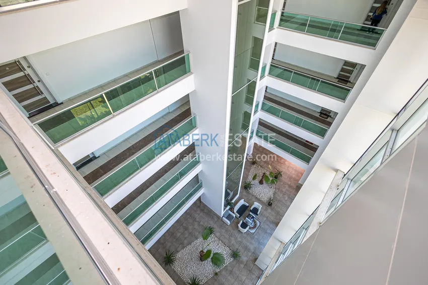 Apartament 1+1 z meblami i widokiem na morze — Kestel, Alanya 15 