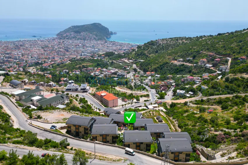 Luksusowy dwupoziomowy penthouse z panoramicznym widokiem w prestiżowym kompleksie — Tepe, Centrum Alanya 1 