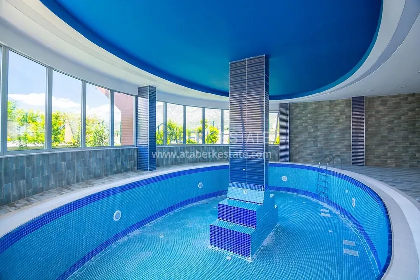 Umeblowane studio typu penthouse z widokiem na góry w Mahmutlar, Alanya  22 