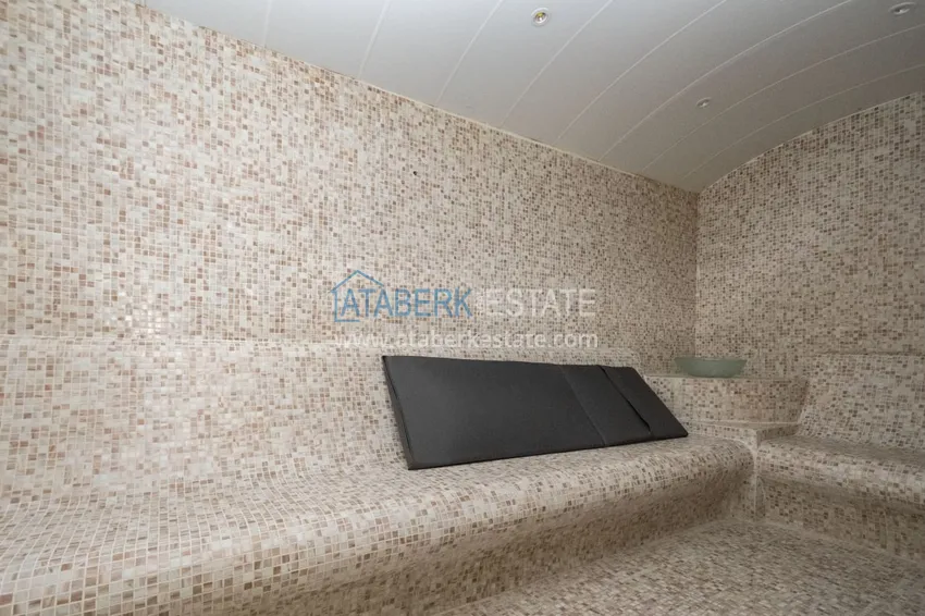 Umeblowane studio typu penthouse z widokiem na góry w Mahmutlar, Alanya  24 