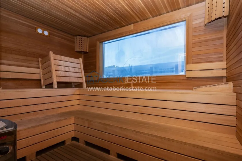 Umeblowane studio typu penthouse z widokiem na góry w Mahmutlar, Alanya  25 