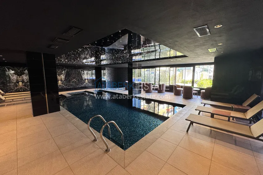 Panoramiczny duplex 2+1 z meblami w samym centrum Alanyi — Nadaje się do wynajęcia krótkoterminowego  25 