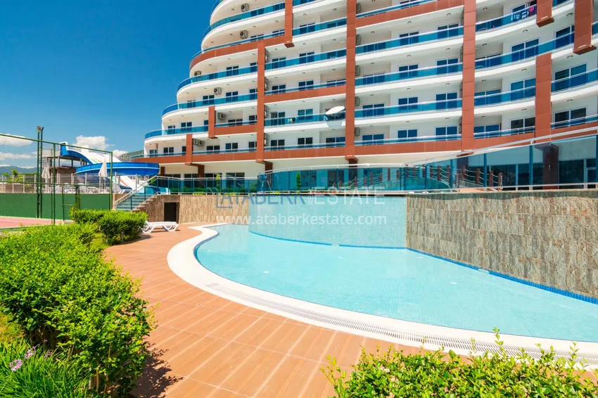Umeblowane studio typu penthouse z widokiem na góry w Mahmutlar, Alanya  4 