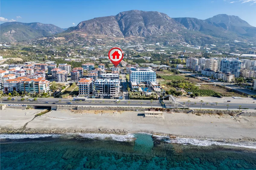 Apartament 1+1 z meblami i widokiem na morze — Kestel, Alanya 2 