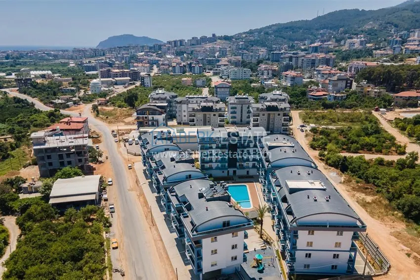 Duplex 2+1 z meblami i widokiem na góry w młodym nowoczesnym kompleksie, dzielnica Oba — Alanya 2 