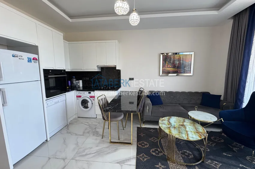 Kupuj  Jednopokojowy apartament z meblami i widokiem na morze w okazyjnej cenie — Kargicak, Alanya 2 