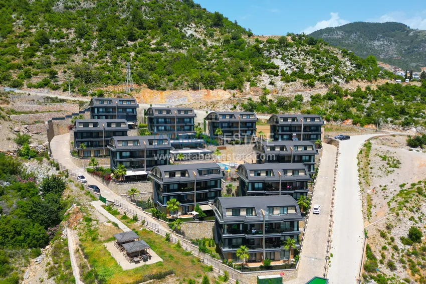 Luksusowy dwupoziomowy penthouse z panoramicznym widokiem w prestiżowym kompleksie — Tepe, Centrum Alanya 2 