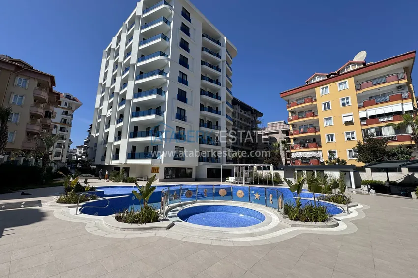 Panoramiczny duplex 2+1 z meblami w samym centrum Alanyi — Nadaje się do wynajęcia krótkoterminowego  4 