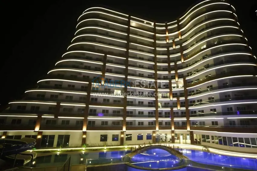 Umeblowane studio typu penthouse z widokiem na góry w Mahmutlar, Alanya  5 