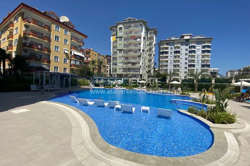 Panoramiczny duplex 2+1 z meblami w samym centrum Alanyi — Nadaje się do wynajęcia krótkoterminowego  5 