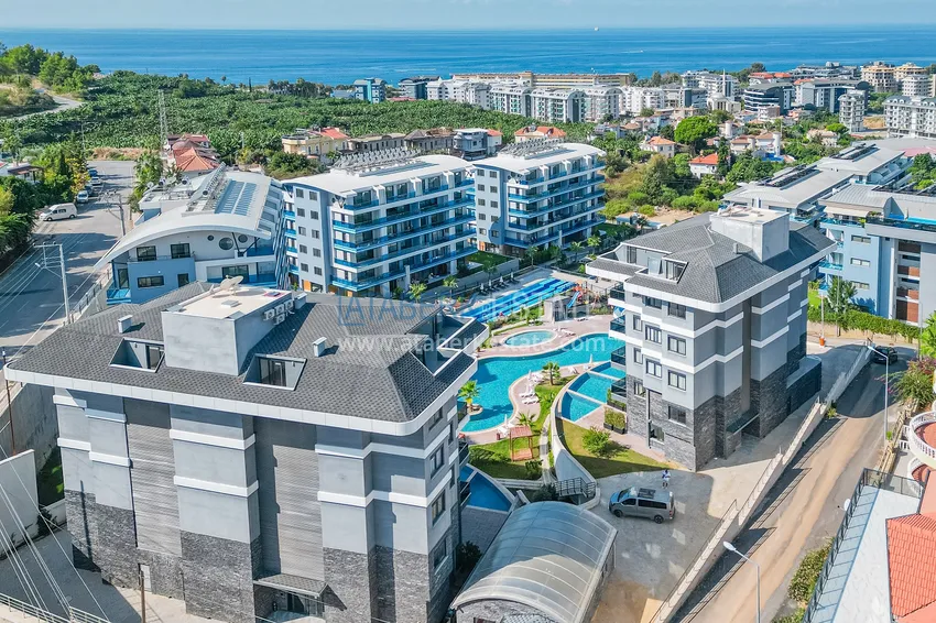 Apartament z widokiem na morze i nowymi meblami w rodzinnym kompleksie — Kargicak, Alanya 4 